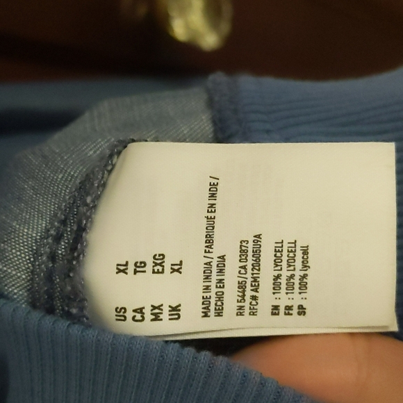 American Eagle Outfitters Light Blue Soft Denim Zip Jacket Size XL - Picture 9 of 9